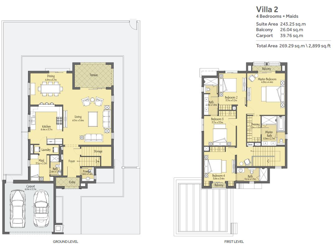 Villanove La Quinta Independent Villas Floor Plan